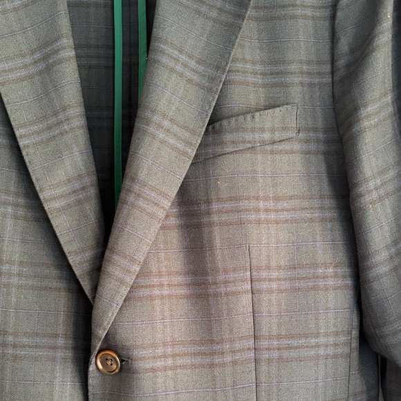 Bonobos Green/Navy Plaid Blazer 38S - Picture 2 of 12